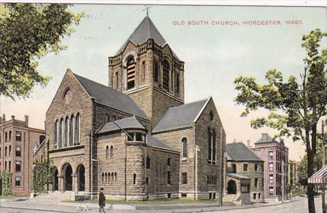 Massachusetts Worcester Old South Church 1908