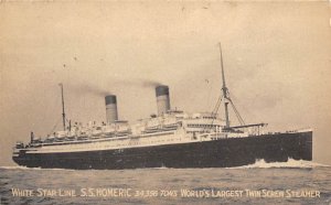 SS Homeric White Star Line Unused 