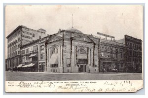 Hamilton Trust Co Building Paterson New Jersey NJ UDB Postcard w Micah  W11