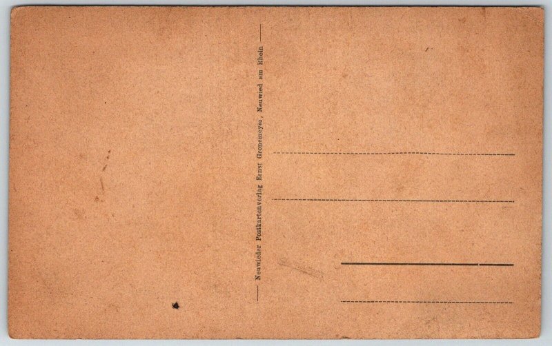 Neuwied Germany c1910 Postcard Luisenplatz Trees Stores