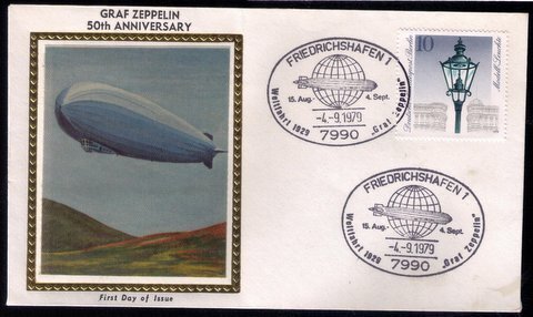 GDR - Graf Zeppelin 50th Anniversary FDC 4-9-1979 Excellent Condition