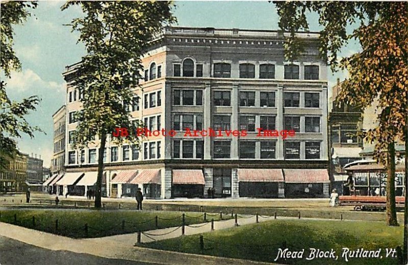 VT, Rutland, Vermont, Mead Block Building, Exterior View, No 252-2009