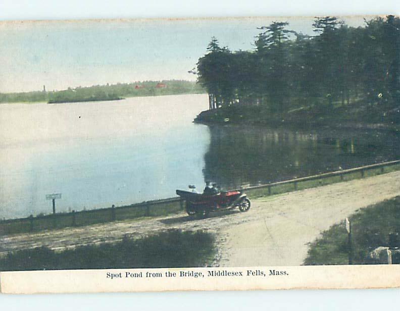 Divided-Back WATER SCENE Middlesex Fells Massachusetts MA hk2967