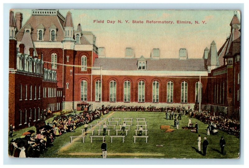 c1910's Field Day N.Y State Reformatory Elmira New York NY Antique Postcard 