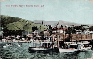 Catalina Island CA Glass Bottom Boat c1907 Newman Postcard H22