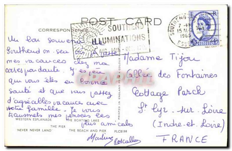 Modern Postcard Greetings from Southend on Sea