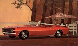 1967 Camaro SS-350 Convertible Classic Car Ad Advertising Vintage Postcard
