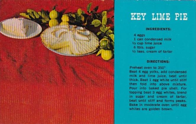 Recipe Card Key Lime Pie