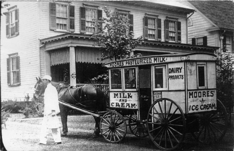 F13/ Occupational RPPC Postcard c1950s REPRINT Moore's Ice Cream Wagon 14