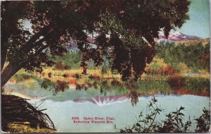 Ogden River Utah Reflecting Wasatch Mts Vintage Postcard C179