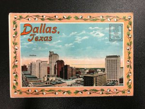 Dallas Texas Greetings Souvenir Folder Vintage AA46973