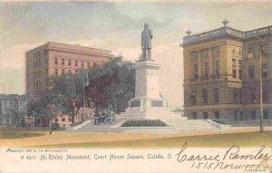 Court House Square McKinley Monument Toledo Ohio 1906 handcolored postcard