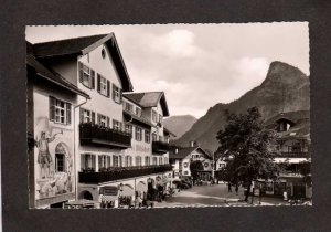 GERMANY Oberammergau Alps Dorfplatz mit Hotel Wittelsbach Kotel RPPC Real Photo