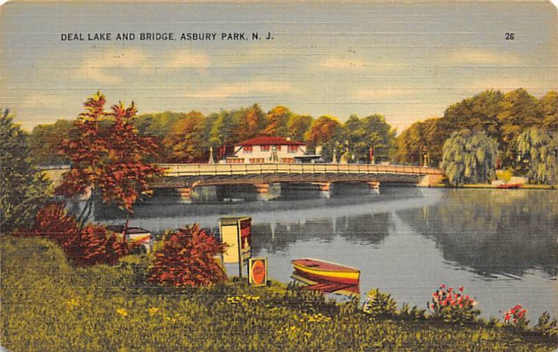 Deal Lake and Bridge Asbury Park, New Jersey NJ