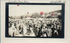 1940s Country Fair Bondville Vermont Bennington County VT RPPC Photo Postcard