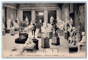 Paris Musee De Luxembourg Galerie Des Sculptures Interior Scene France Postcard 