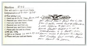 Postcard QSL Radio Card From Duluth Ga. Georgia KEK-4756 