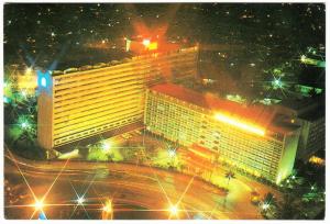 Indonesia Jakarta Hotel Indonesia at Night 1970s-1980s Postcard