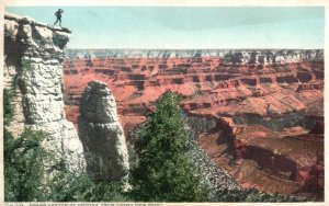 Vintage Postcard 1920's Grandview Point Trail National Park Grand Canyon Arizona