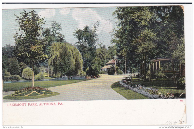 Scenic View, Gazebo, Lakemont Park, Altoona, Pennslyvania 1906