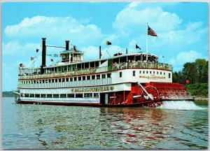 VINTAGE POSTCARD CONTINENTAL SIZE THE BELLE OF LOUISVILLE STEAMBOAT