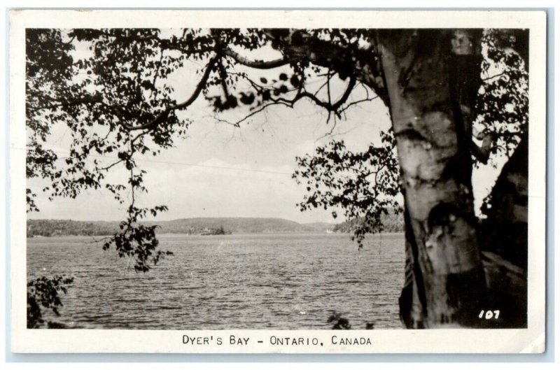 1954 Dyer's Bay Forest Lake View Ontario Canada RPPC Photo Posted Postcard