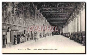 Old Postcard Pisa Camp Santo Oalleria Interno South