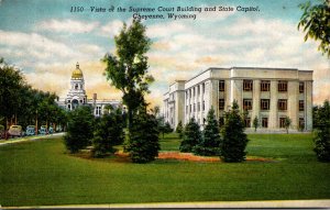 Wyoming Cheyenne Vista Of Supreme Court Building and State Capitol Curteich