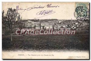 Old Postcard Dreux Vue Generale Taking du Chemin de Fer