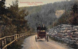 Early Automobile Car Phoenicia Catskill Mountains New York 1910c postcard