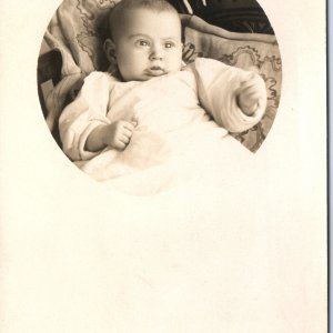 ID'd c1910s Baby Boy Girl? RPPC Real Photo Postcard Marian Genevieve Bishop A122