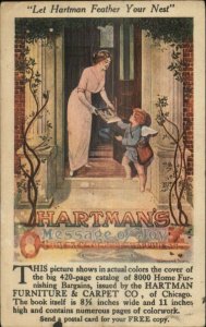 Hartman Furniture & Carpet Co of Chicago IL c1910 Postcard
