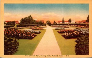 Maine Portland Deerings Oaks View Of Circle Park Dexter Press