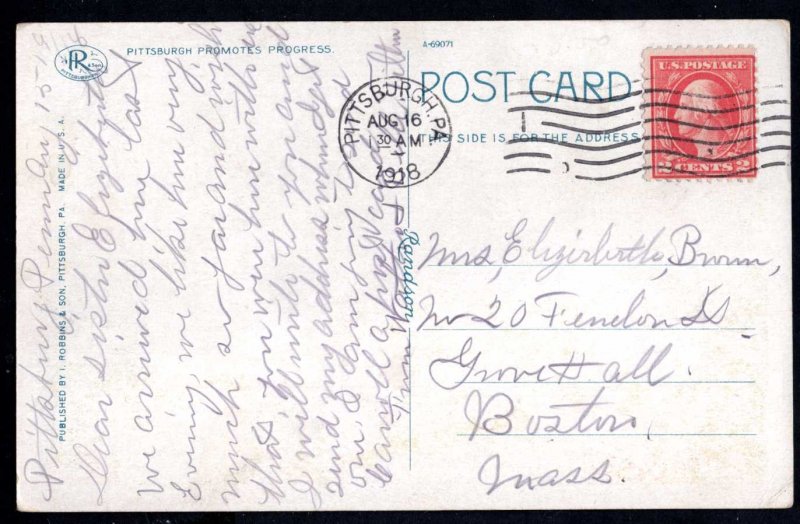 Pennsylvania - PITTSBURGH Schenley High School pm1918 - WB