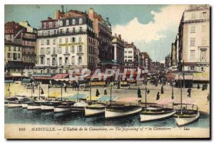 Old Postcard Marseille the entrance of the Charter Cannebiere