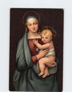 Postcard La Madonna detta del Granduca by Rafaello Santi, Florence, Italy