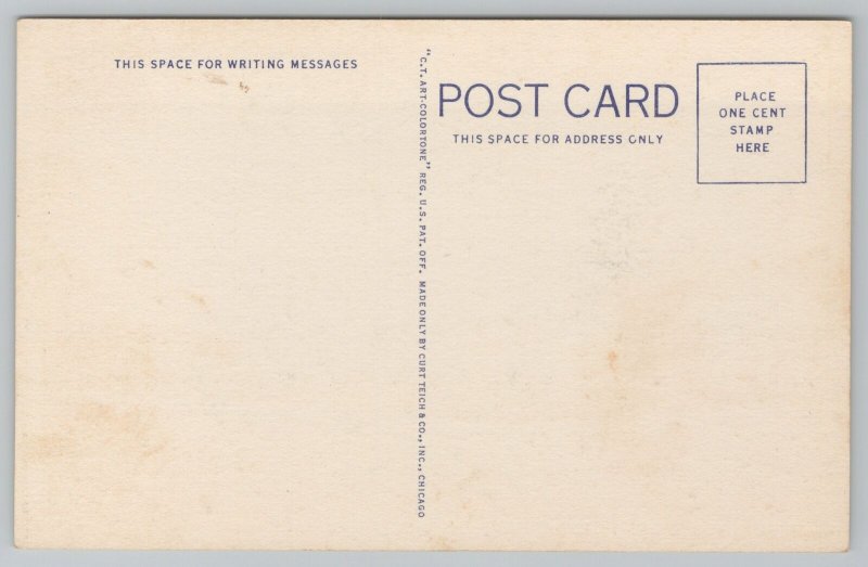 Linen~Laredo Texas~High School Building~Vintage Postcard