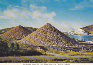 Canada Log Piles Marathon Paper Mill Marathon Ontario