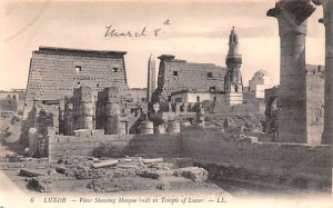 View showing Mosque built in Temple of Luxor Luxor Egypt, Egypte, Africa Unused 