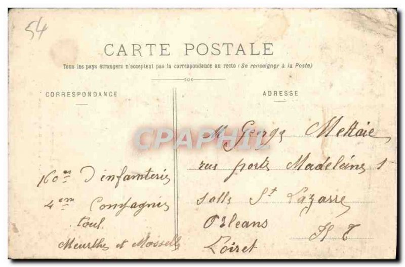 Old Postcard Toul Commemorative Monument