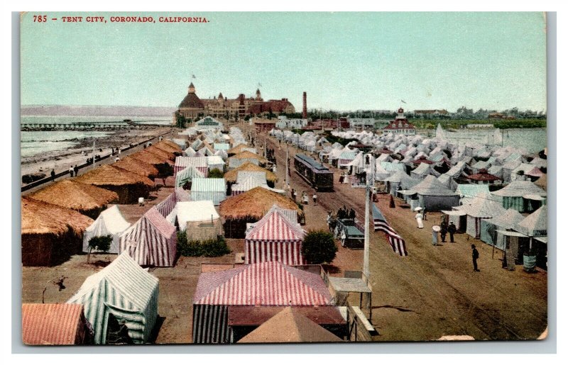 c1910 Tent City Coronado California Postcard pc2416