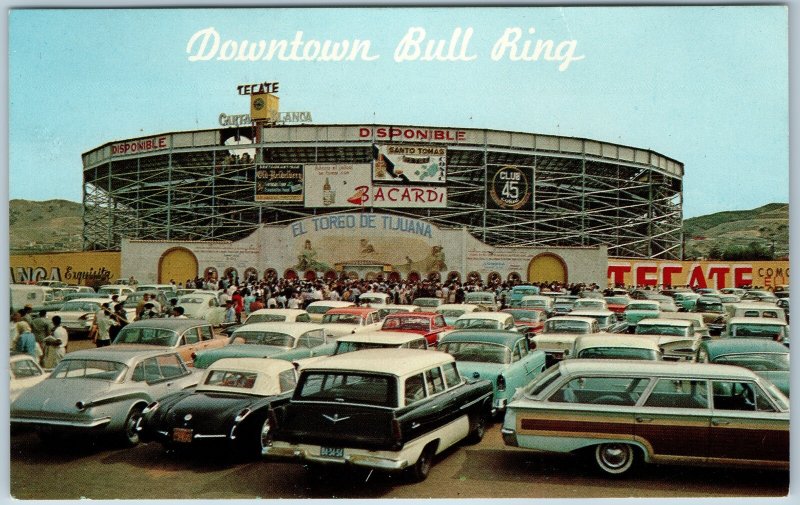c1960s Tijuana Mexico Postcard El Toreo Bull Ring Stadium Bullfighting Arena