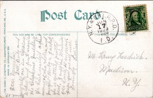 Postcard Adirondack Mountains Stevens House Lake Placid