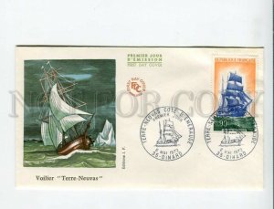 3162735 FRANCE 1972 Ships Sailboats VOILIER TERRE-NEUVAS FDC