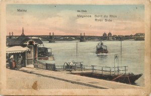 Germany Mainz Rhein river side c.1923