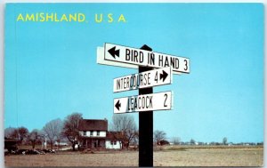 Postcard - Dutch Country Road Signs, Amishland, Pennsylvania, U.S.A 