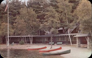 North Windham Maine ME The Lodge at Aimhi Canoes Vintage Postcard