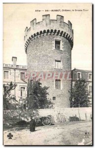 Old Postcard Chateau Besset the Big Tower