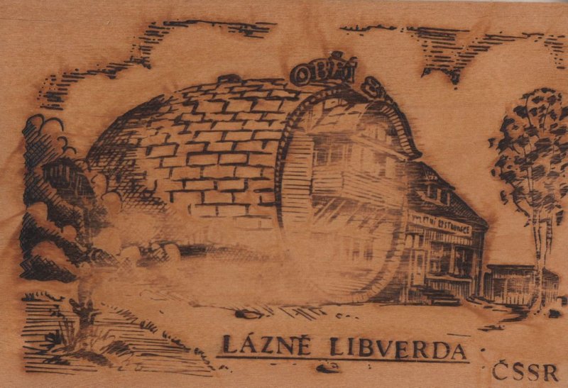 Lazne Libverda Czech Wood Appearance CSSR Vintage Postcard