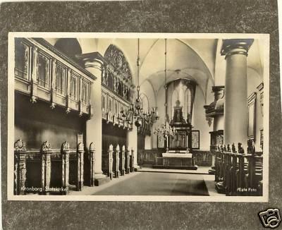 DENMARK RPPC Kronborg Slotskirke Postcard